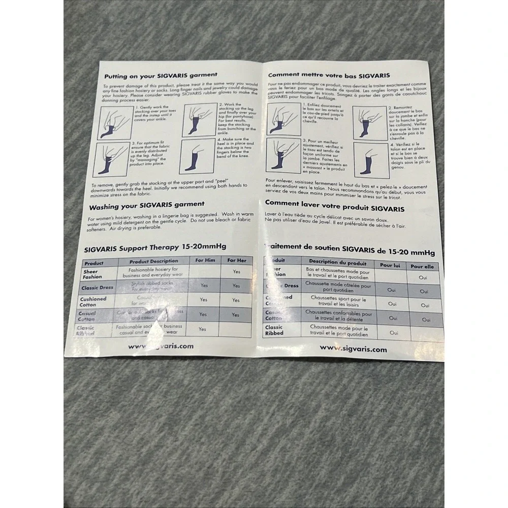 Sigvaris Life For Legs Support Therapy Stockings Knee Hi Size C Shoe 11.5-14 New